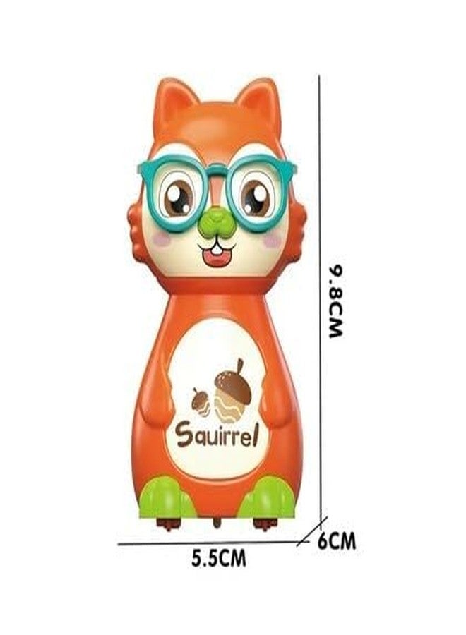 IndusBay® Set of 3, Cute Sliding Press & Release Owl, Squirrel & Penguin Inertia Press Run Slide Mini Cartoon Animal Wind Up Toys Birthday Return Gift for Toddler Boy Girls, Multicolor - Image 3